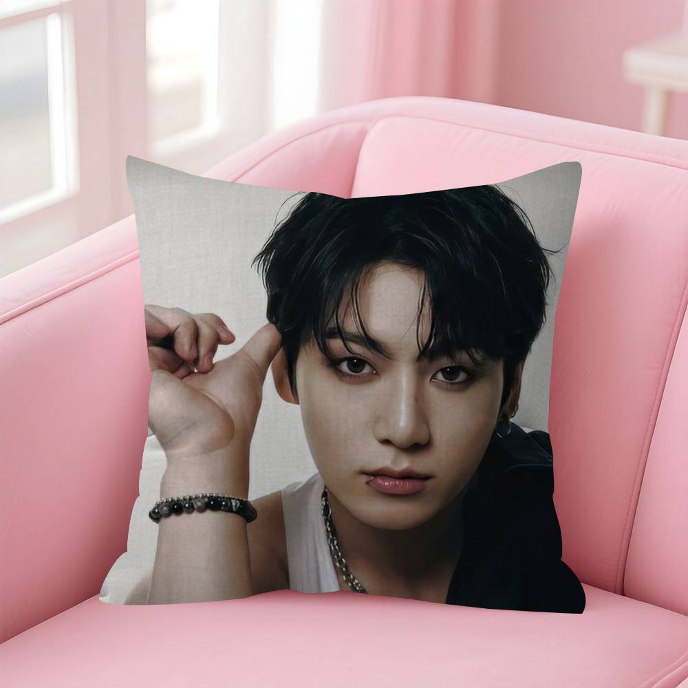 Kpop Stil-E-Junges-G-Kooks Büro Kissenbezug Auto Kissenbezug 45X45cm Lendenkissenbezug Sofakissenbezug