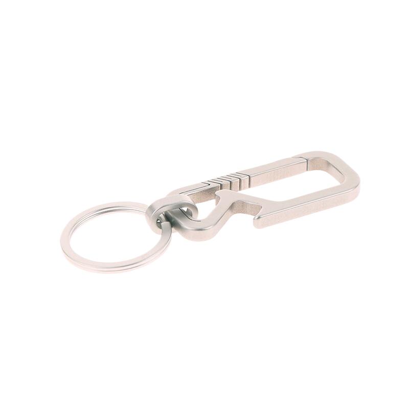 1Pc Titanium Alloy Carabiner Multi-Function Keychain Outdoor Waist Hanging Chain Ring Buckle Beer Bottle Opener Edc Tool
