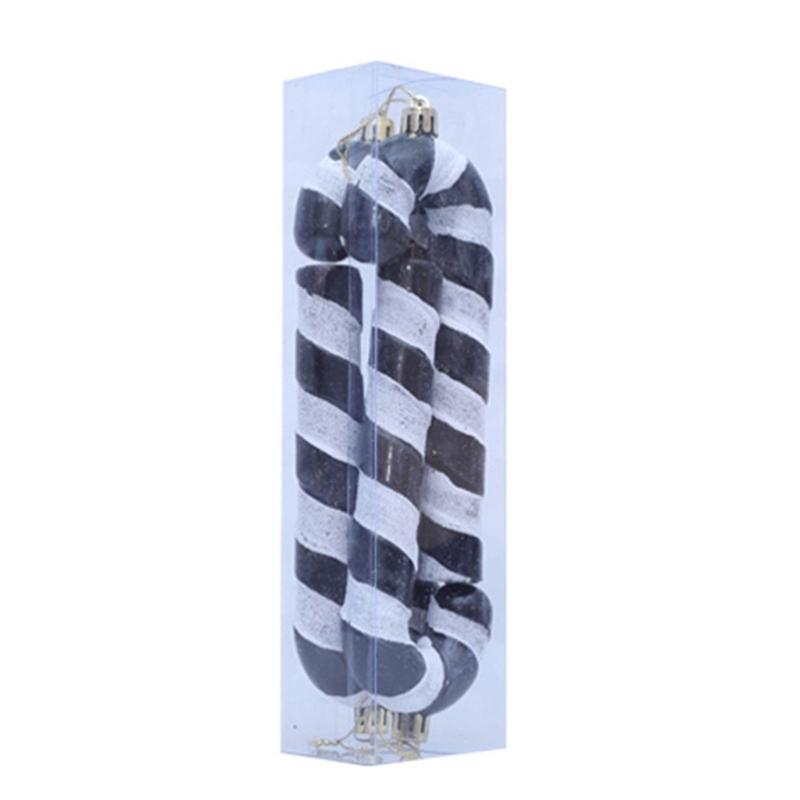 Festival Holiday Hanging Decorations Assorted Color Thick Plastic Candy Canes Ornament For Christmas Tree
