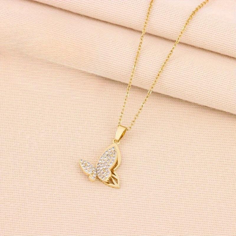 New Temperament, Light Luxury Butterfly Pendant Necklace, Ladies' Cute Women's Necklace, Ladies' Wedding Jewelry