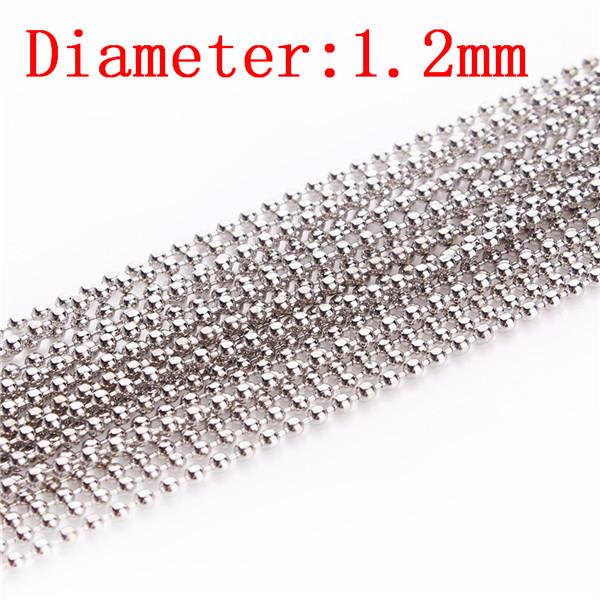 

10 Meter/lot 1.2 1.5 2 mm Metal Ball Bead Chains Bulk for Jewelry Making Diy Bracelet Necklaces Black Gold Color High Quality
