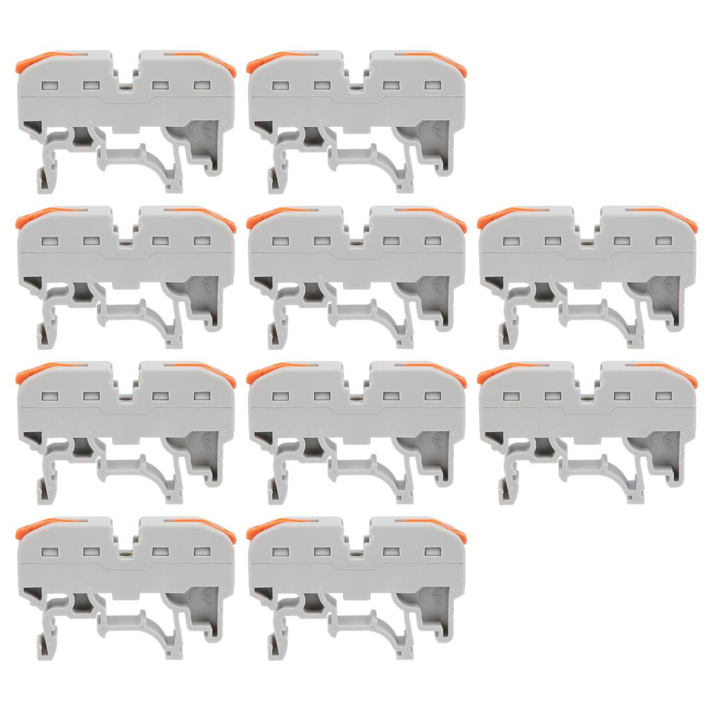 10Pcs Wire Connection Block Din Rail Type Spring Lever Cable Connector Terminal PCT211