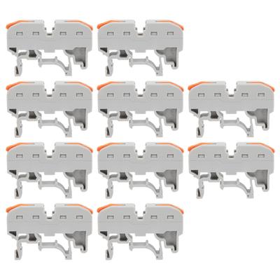 10Pcs Wire Connection Block Din Rail Type Spring Lever Cable Connector Terminal PCT211