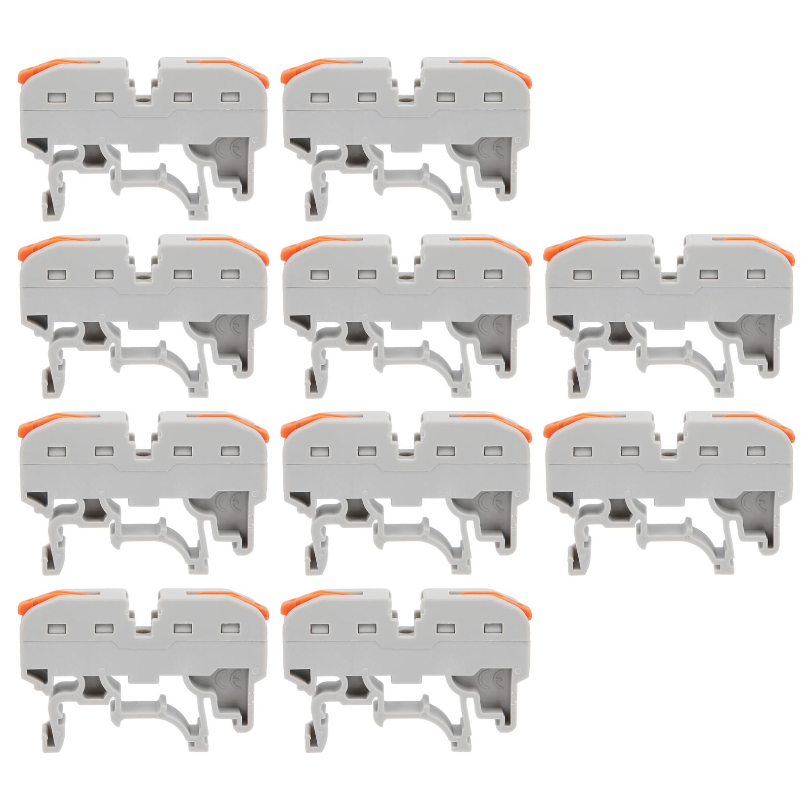 

10Pcs Wire Connection Block Din Rail Type Spring Lever Cable Connector Terminal PCT211