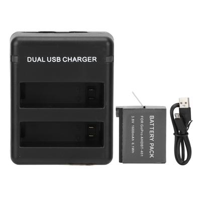 For AHDBT401 Battery Dual Charger Portable Safe 1600mAh Battery and 2 Slots USB Charger