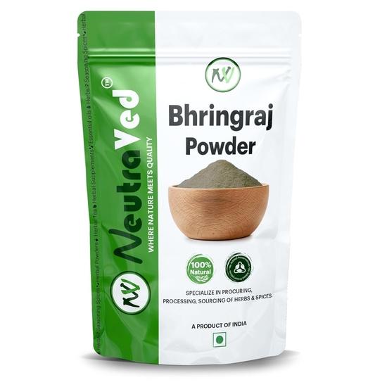 

NeutraVed Bhringraj Powder for Hair -200g | 99% Pure & Sun-Dried Bhringraj Leaves Freshly Ground | Bringha Powder for Hair, oil, 200gm Zipper Pouch