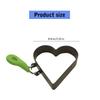 Large Heart Eggs Rings Stainless Steels Heart Eggs Rings for Perfectly Shape Eggs and Pancakes In the Kitchens