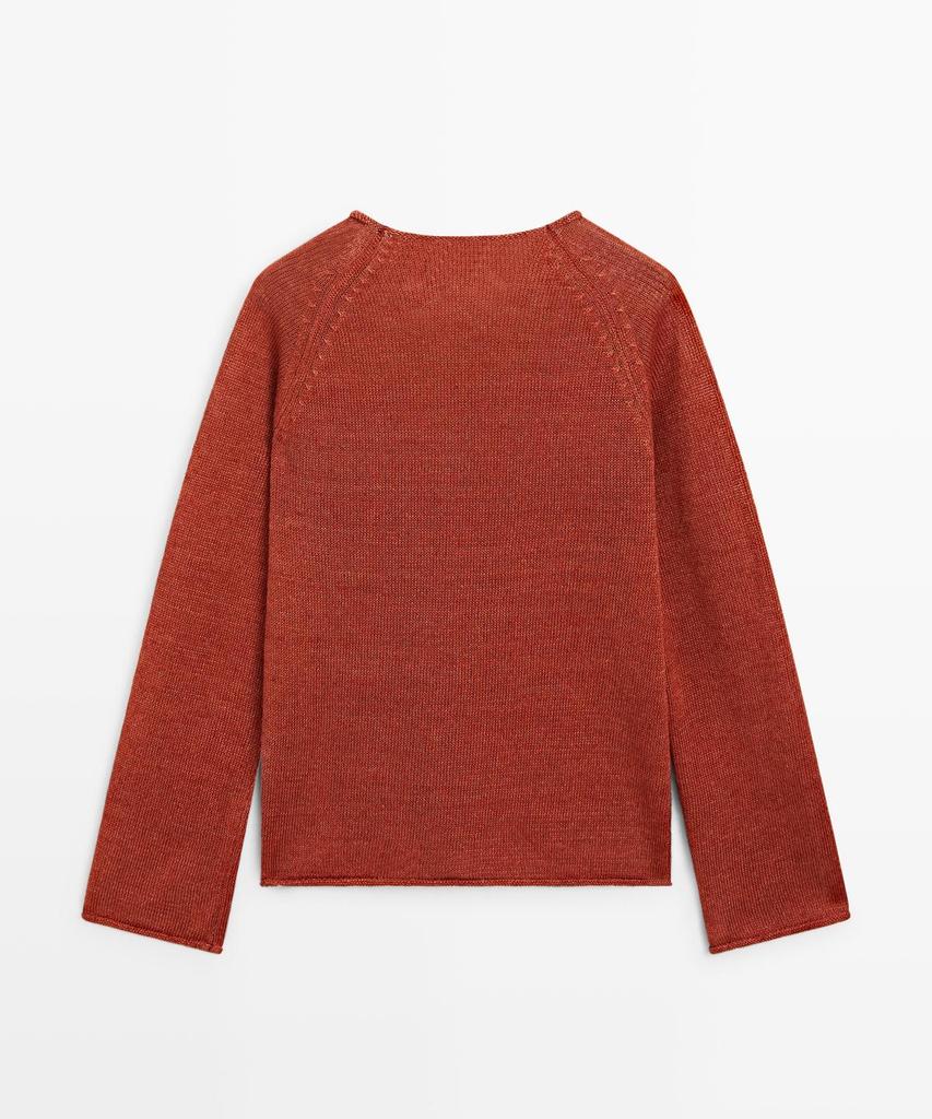 Masimodutti Linen Round Neck Knit