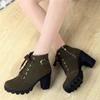 Winter Women Pumps Boots Women Pumps Side Zipper Pumps Pu Sequined High Heels Zapatos Mujer Lace -Up Platform Rubber Shoes Boots