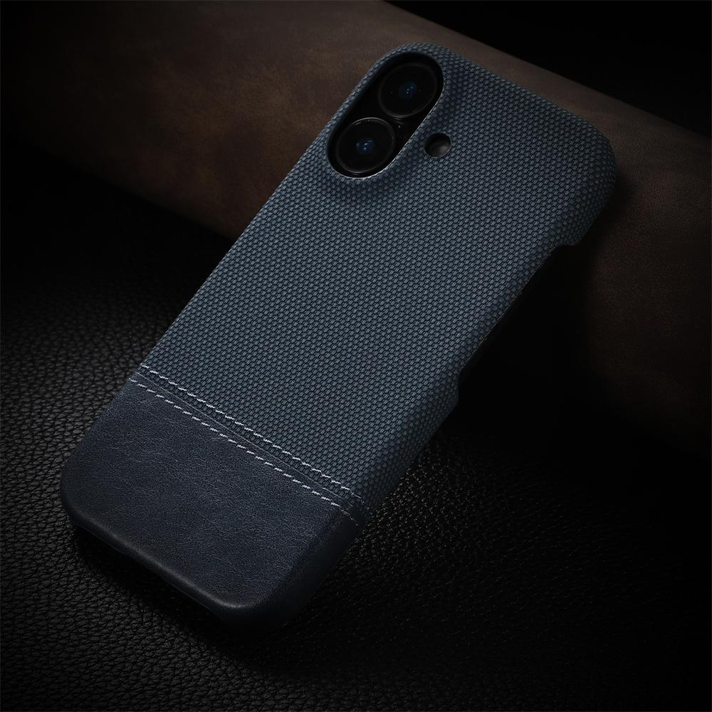 Business Leather Iron On Nylon Fabric Case For For Iphone 17 Air 16 1 14 13 12 Pro Max Plus Borderless Cooling PC Shockproof Cover
