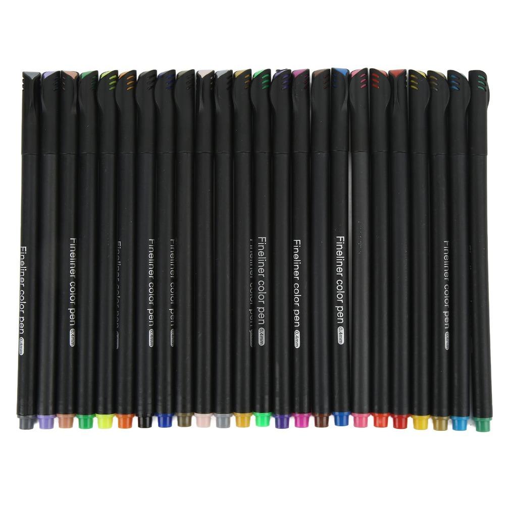 Vibrant Inks Fineliner Pens 0.4mm Thin Tip Color Pens Fineliner Color Pens Set  Journaling