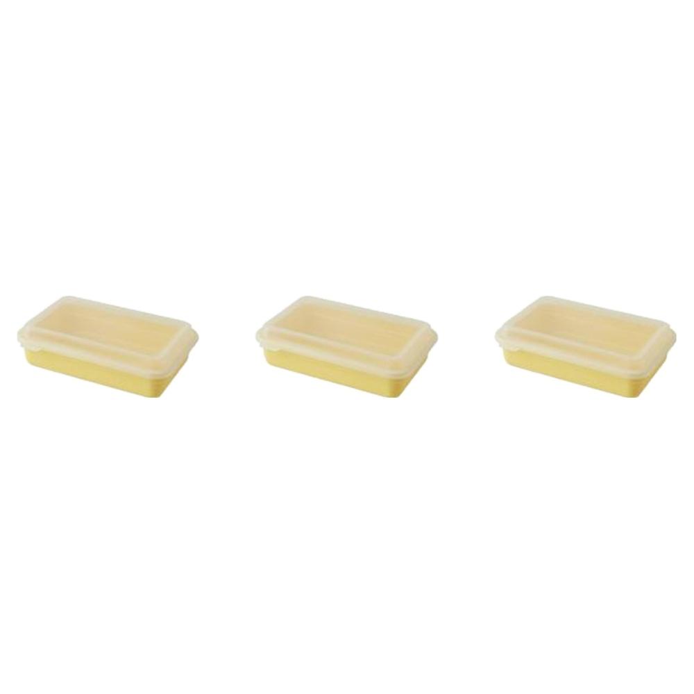 LocknLock Meal Prep Single-Layer Lunch Box Yellow 3-Pack