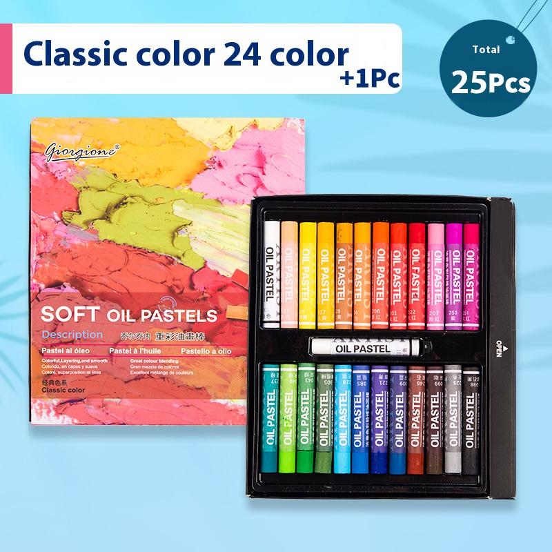 12/25/38/50 Colors Soft Oil Pastels For Kids Artists Art Drawing Blending Non-Toxic Heavy Color Crayons Painting Sticks Full Set
