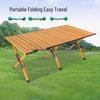 Portable Carbon Steel Roll-up Camping and Picnic Table with X-shaped Folding Design