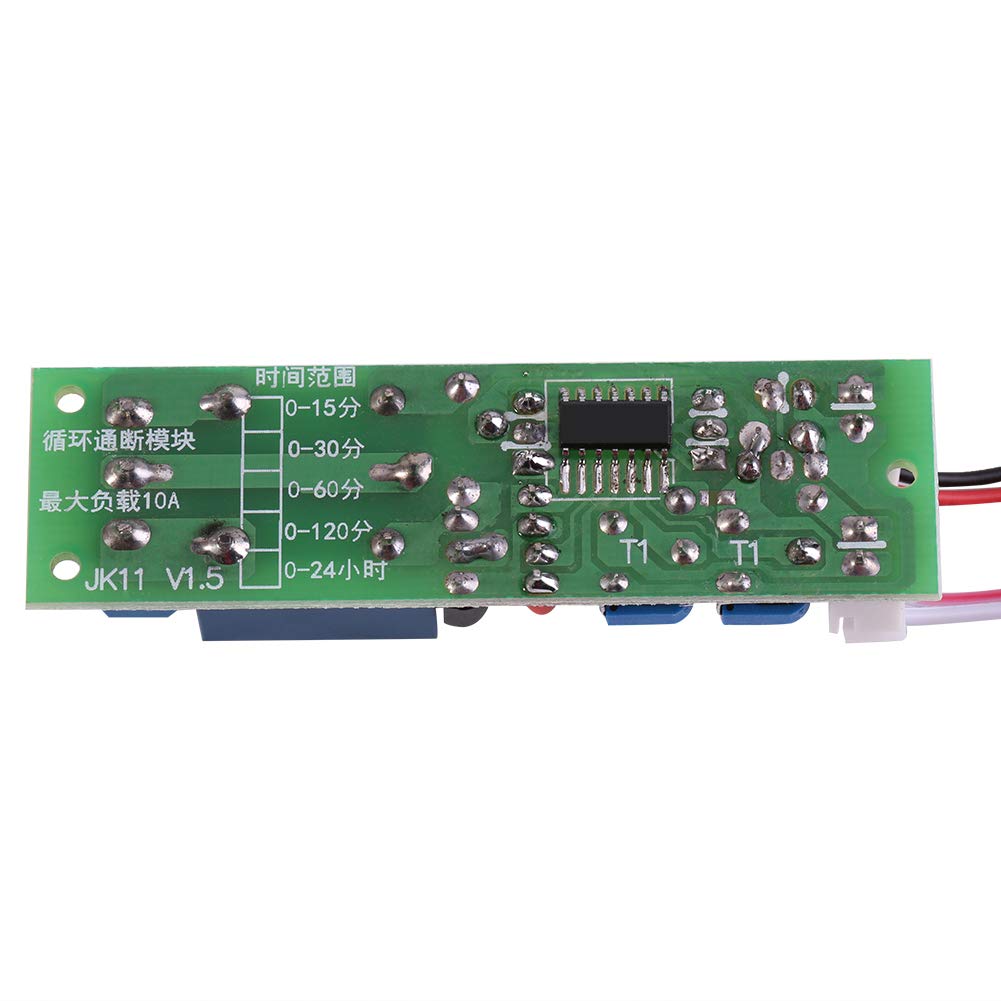Adjustable Times Switch Module DC 5V/12V/24V Delay On/Off Timer Delay Switch Module 6 Types Optional Time Delay(DC 12V 0-15mins)