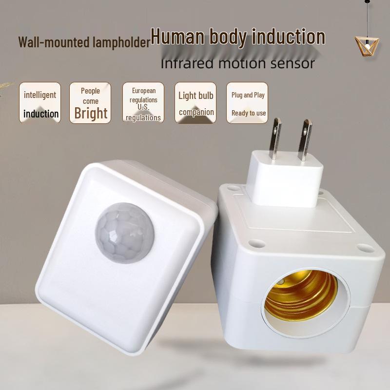 Remote-Control Infrared Sensor Lamp Holder with Sound and Light Activation