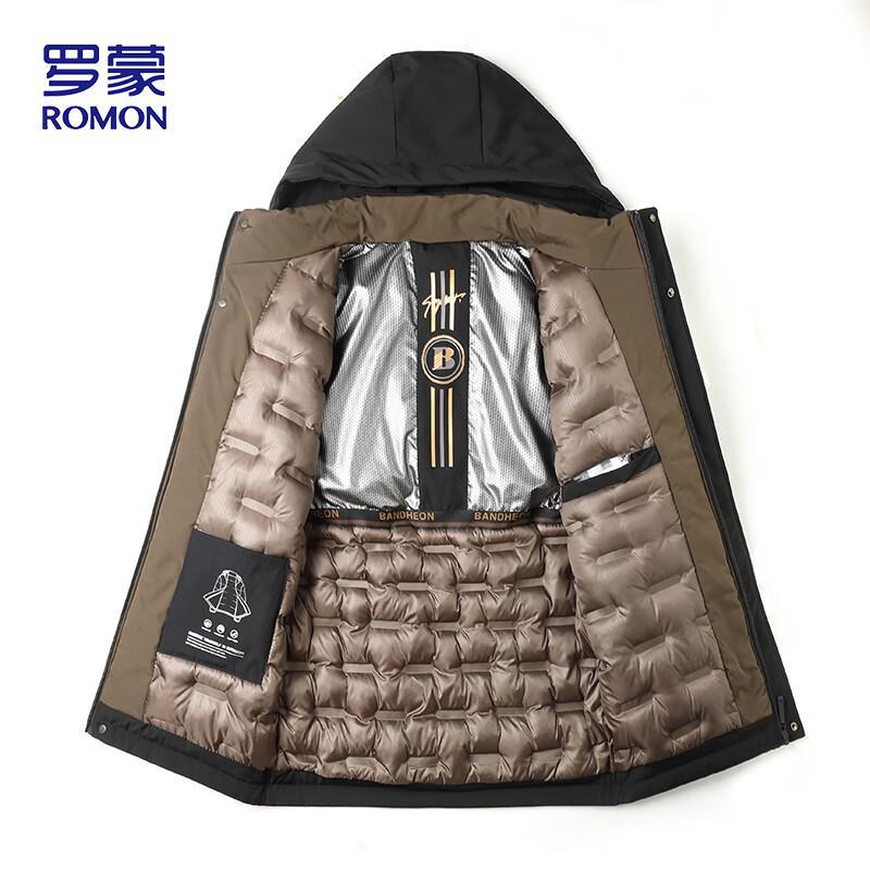 ROMON Men's Detachable Hooded Padded Winter Jacket