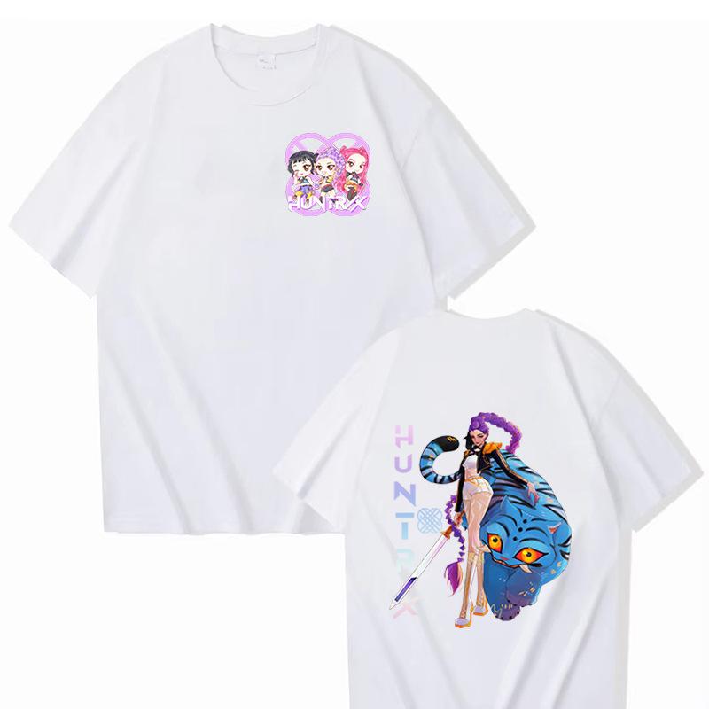 15 Colors K-Pop Demon Hunters T-Shirts Demonic Emblem Tee Shirt for Men Y2K Funny Plus Size Short Sleeve Clothes