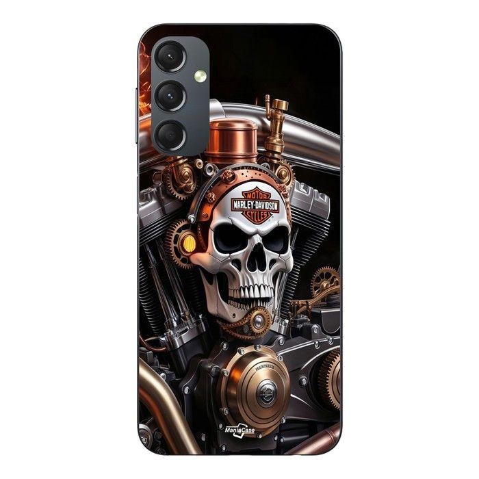 Case For Samsung Galaxy A24 Harley Davidson Mechanical Skull Maniacase