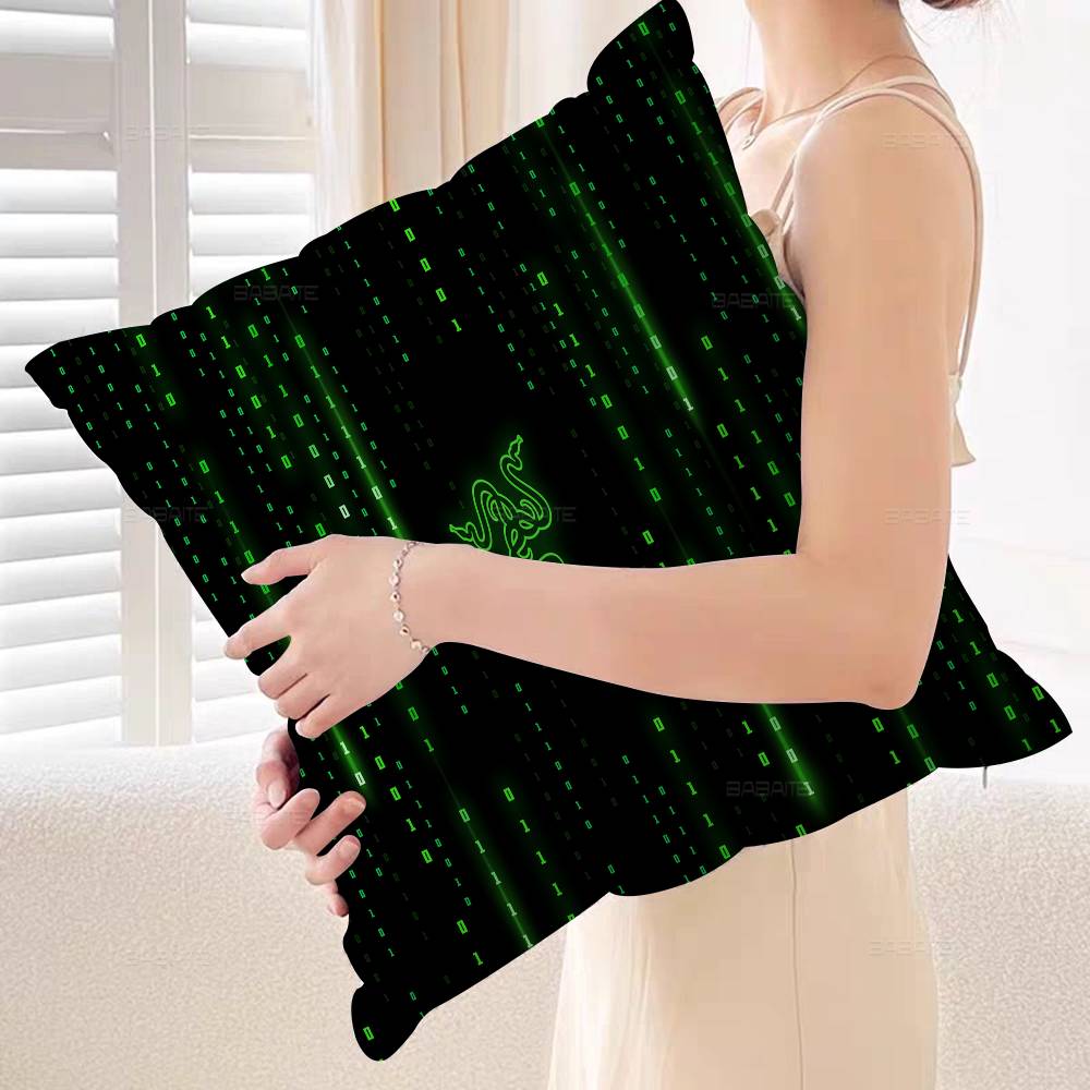 Game razer logo printed Maple Design Cushion Cover Happy Autumn Harvest decor Holiday Decorati Pillow Cover