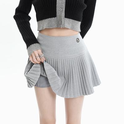 Woolen Falten Rock Frauen Koreanische Nette Sexy Hohe Taille A-linie Patchwork Extreme Mini Rock Herbst Winter Vintage Schule