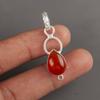 Carnelian 925 Solid Sterling Silver Pendant, Handmade Gemstone Earrings Jewelry, Silver Chain Designer Pendant For Wedding Gift