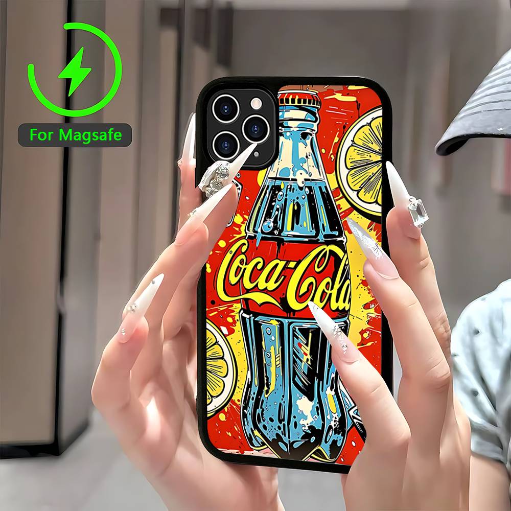 

Hot C-Coca Drinks C-Cola Magnetic For Magsafe Phone Case For IPhone 17 Air 16 Pro Max 15 14 13 12 11 Protective Cover iPhone 17
