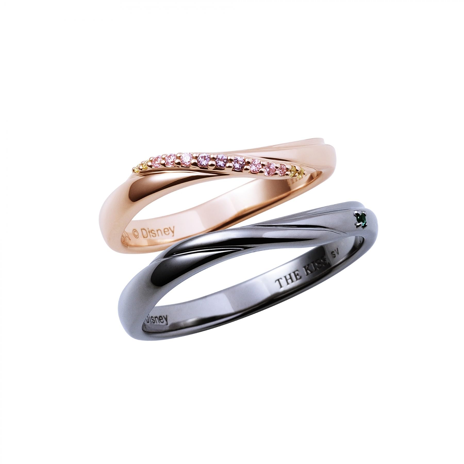 

7 Rapunzel Set of 2 Silver Pairing Couple Anniversary Birthday Proposal Wrapping Bag Princess BOX with message [The Kiss] DI-SR512CZ-513NG (Pink No.