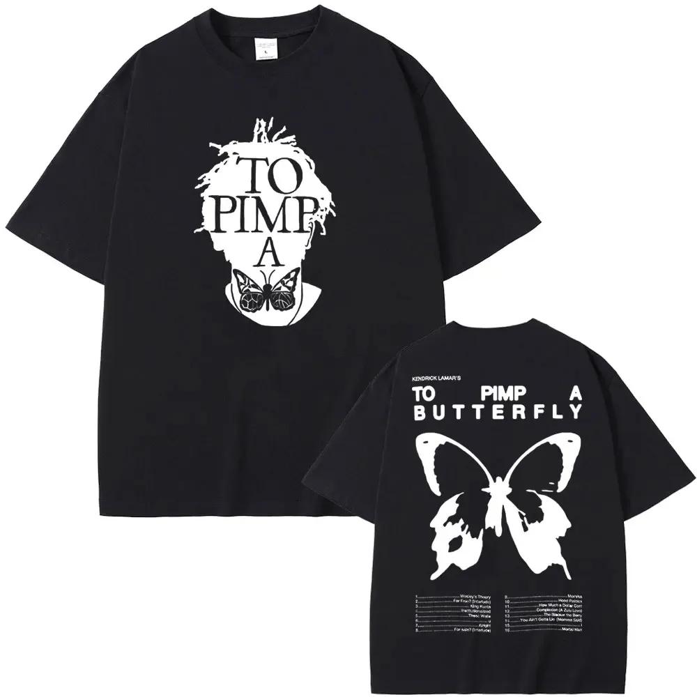 Rapper Kendrick Lamar Pimp A Butterfly Mr. Morale & The Big Steppers Album Graphic Print Tshirt Male Hip Hop Casual Tees