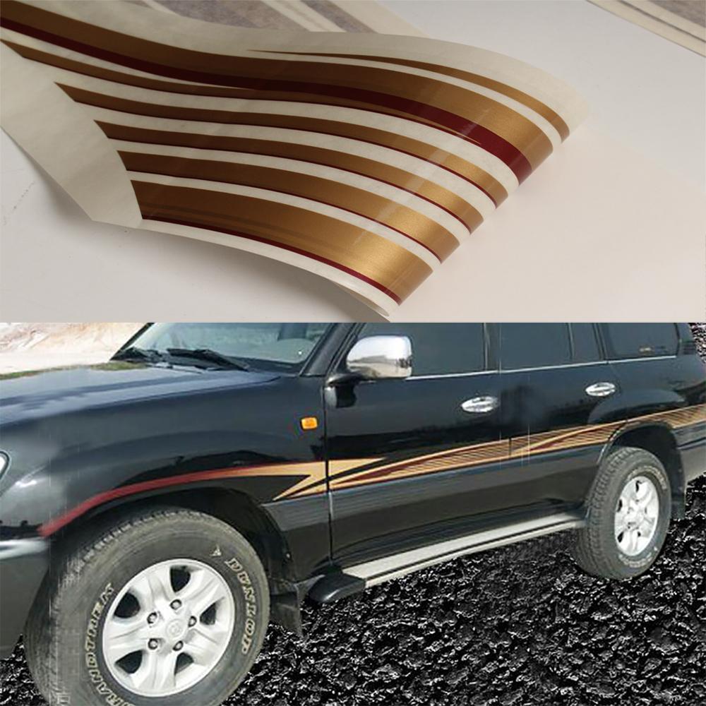 

Car Body Decal Sticker Emblem For Toyota Land Cruiser 100 LC100 1998-2007 Car Side Stripes Side Skirts Vinyl Sticker Decals TJ-024