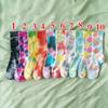 Men and Women Socks Cotton Tie-dye Skateboard Hiphop Tube Socks White Socks  Lace Socks for Women