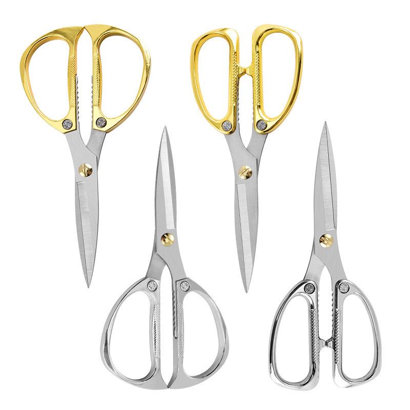 K82 Multifunctional Stainless Steel Scissors - Handmade, Metal Handle, Ideal for Chicken Bones, Tailoring, and Office Use