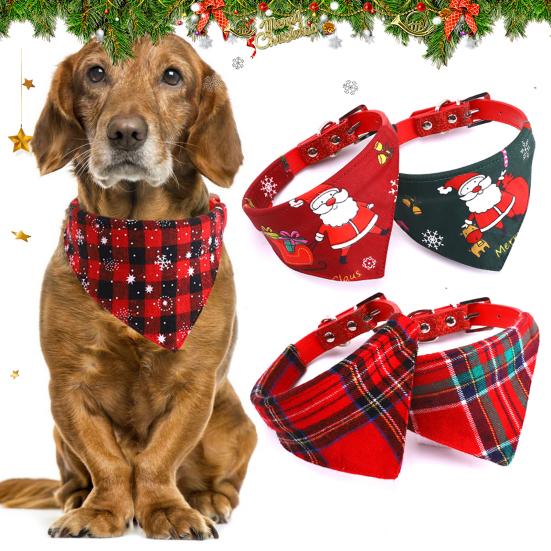 

Рождественский нагрудник для домашних животных, праздничный регулируемый пряжкой, декоративный, супер мягкий, удобный подарок для наряда