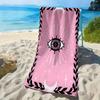 Vintage Deer Head Print Beach Towel Boho Floral Stag ToweRustic Forest Animal Beach Blanket