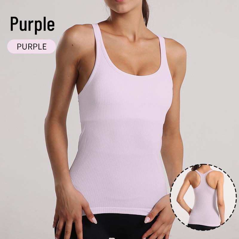 Women s Crisscross Racerback Yoga Tank with Chest Pads - Spring/Summer Fitness Top Extra Large