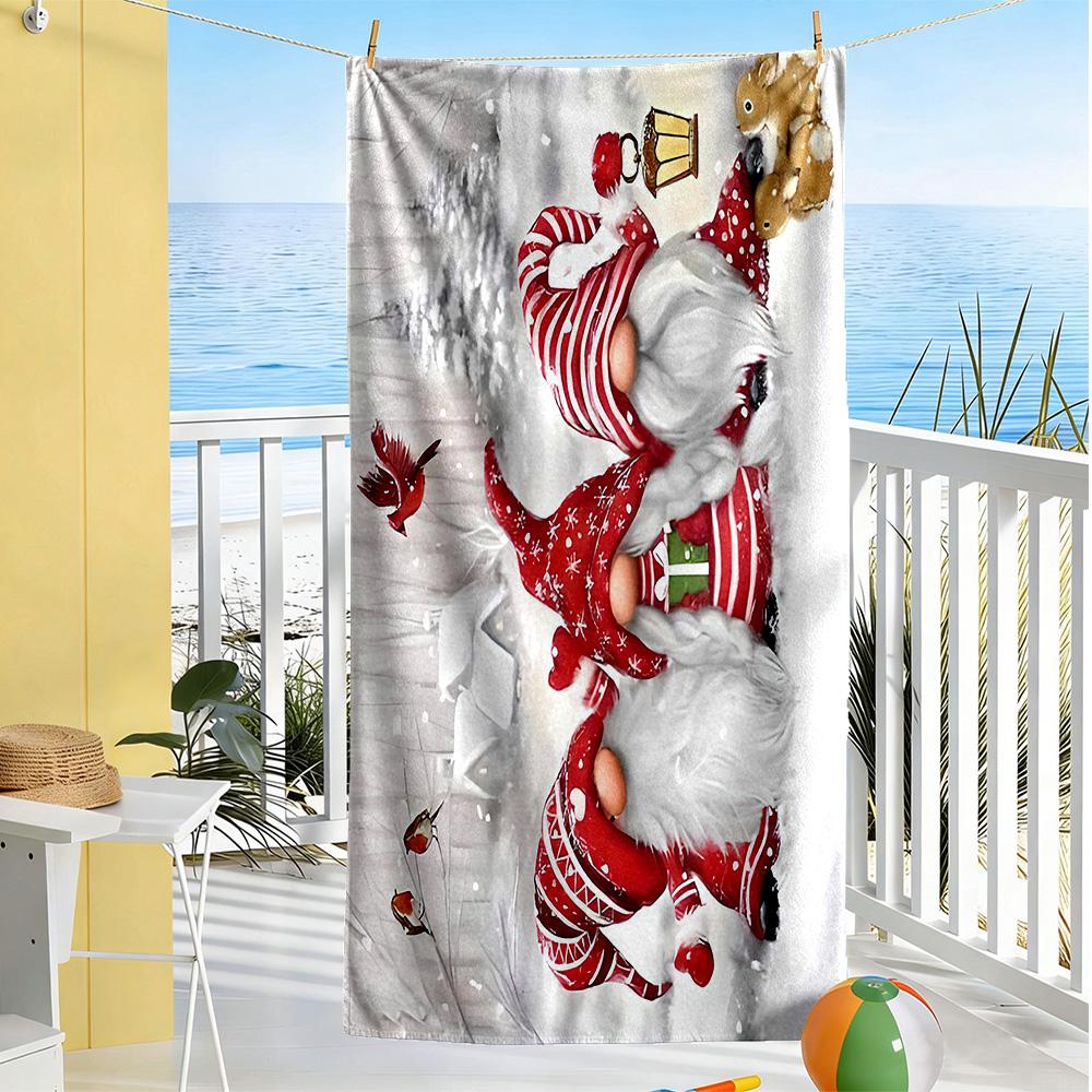 Christmas Beach Towel High Absorbency & Quick-Dry Comfortable Lightweight