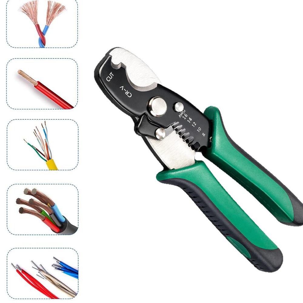 8 Inch Wire Stripper Cable Cutting Scissor Stripping Pliers Cutter 1.6-1.1mm Hand Tools Ferramentas Herramientas