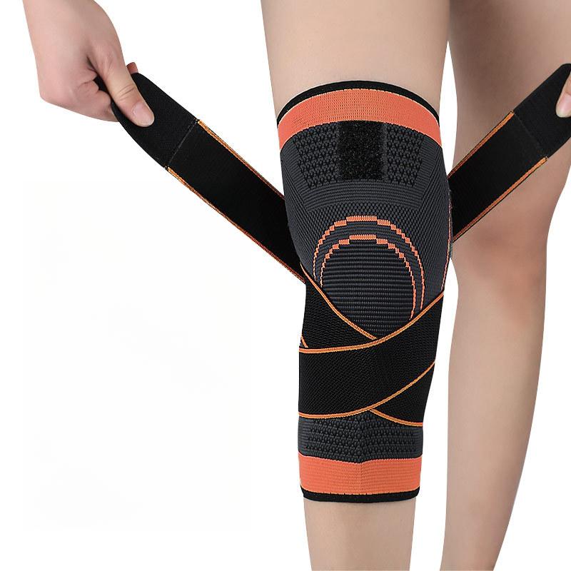 

Outdoor Fitness Cycling Sports Knee Pads Mountain Climbing Nylon Pressure Straps Knitted Protective Gear Non-slip Breathable Knee Pads XL