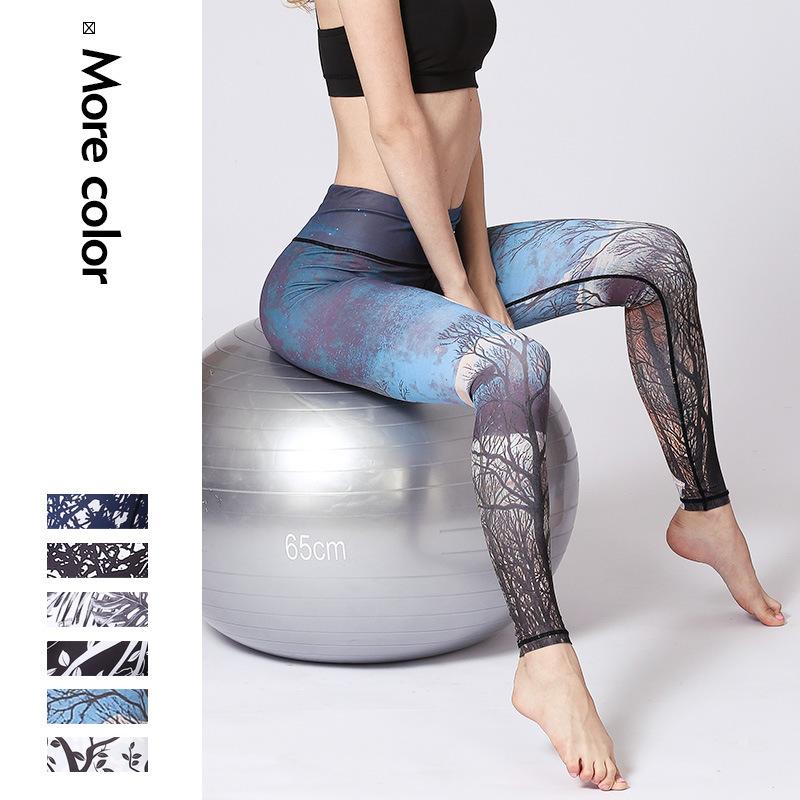 New Print Yoga Leggings for Women High-Waisted Tight Dance Fitness Pants Quick-Dry Sports Fitness Yoga Wear