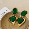 Classic Middle Women Girls Enamel Flower Earrings Ear Clip Vintage Elegant Lady High-end Party Banquet Accessories Jewelry