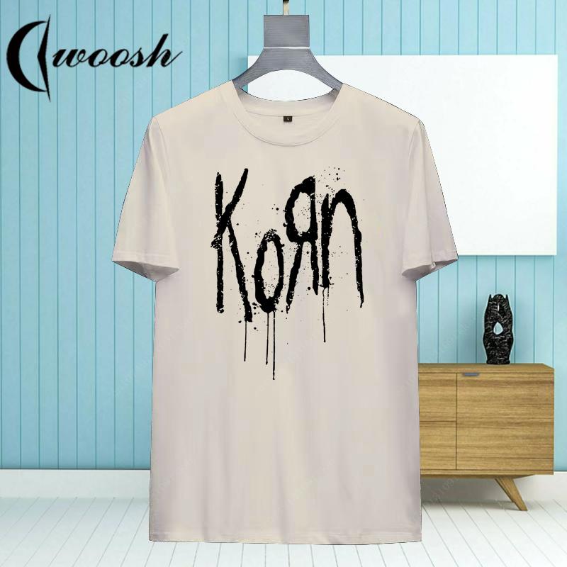2025 Korn Womens  T-Shirt Summer Cotton Print Streetwear Brand Vintage Free Shipping Tee  Girl Size Ins Y2k