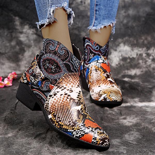 Moda más nueva Mujer Patrón piel de serpiente Botas cortas Botas cómodas de  otoño e invierno antideslizantes comprar a buen precio — entrega gratuita,  reseñas reales con fotos — Joom