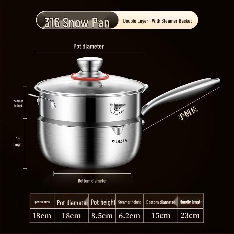 316 Stainless Steel Yukihira Pot