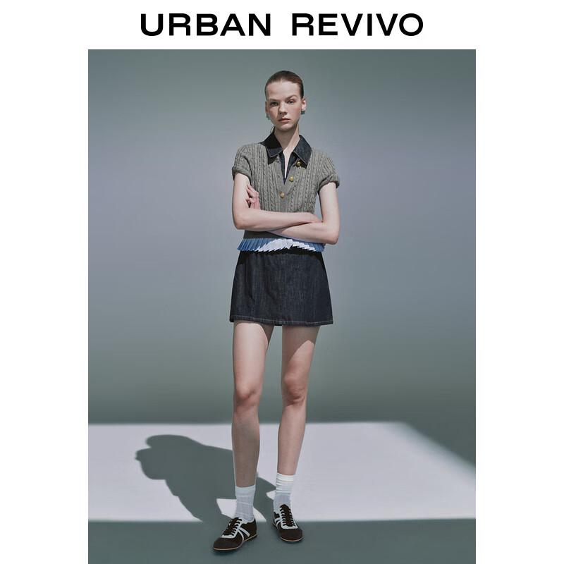 UR Women's Textured Faux Two-Piece Knit Cardigan