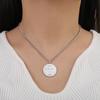 My Shape Saint Benedict Medal Pendant Necklace for Women Men Gold Plated Stainless Steel Round Double Sides Choker Jewelry Gifts