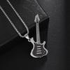 Punk Rock Musik Gitarre Halskette Männer Frauen Gothic Anhänger Halskette Mode Personalisiertes Geschenk Hip Hop Biker Schmuck für Freund