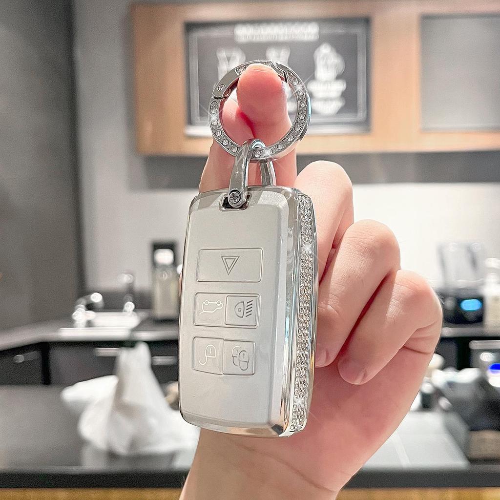 Land Rover Schlüsselhülle für Discovery, Range Rover Evoque, Velar, Freelander, Defender, Sport - High-End Auto-Schlüsselhülle