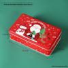 Christmas Rectangular Tin Skylight Box for Candies and Cookies - Children's Decorative Empty Gift Storage Box