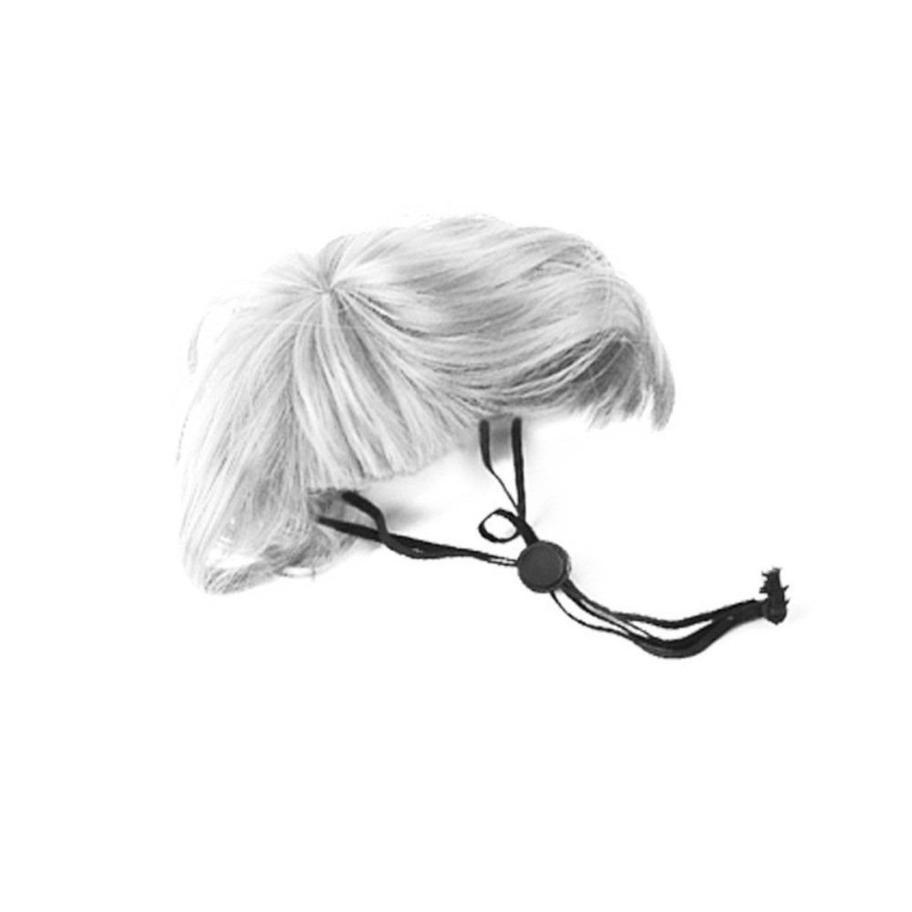 Verstellbare Passform Haustier Bob Perücke Bequem zu tragen Katze Falsches Haar Kätzchen Gewelltes Haar Party Spiel Kostüm