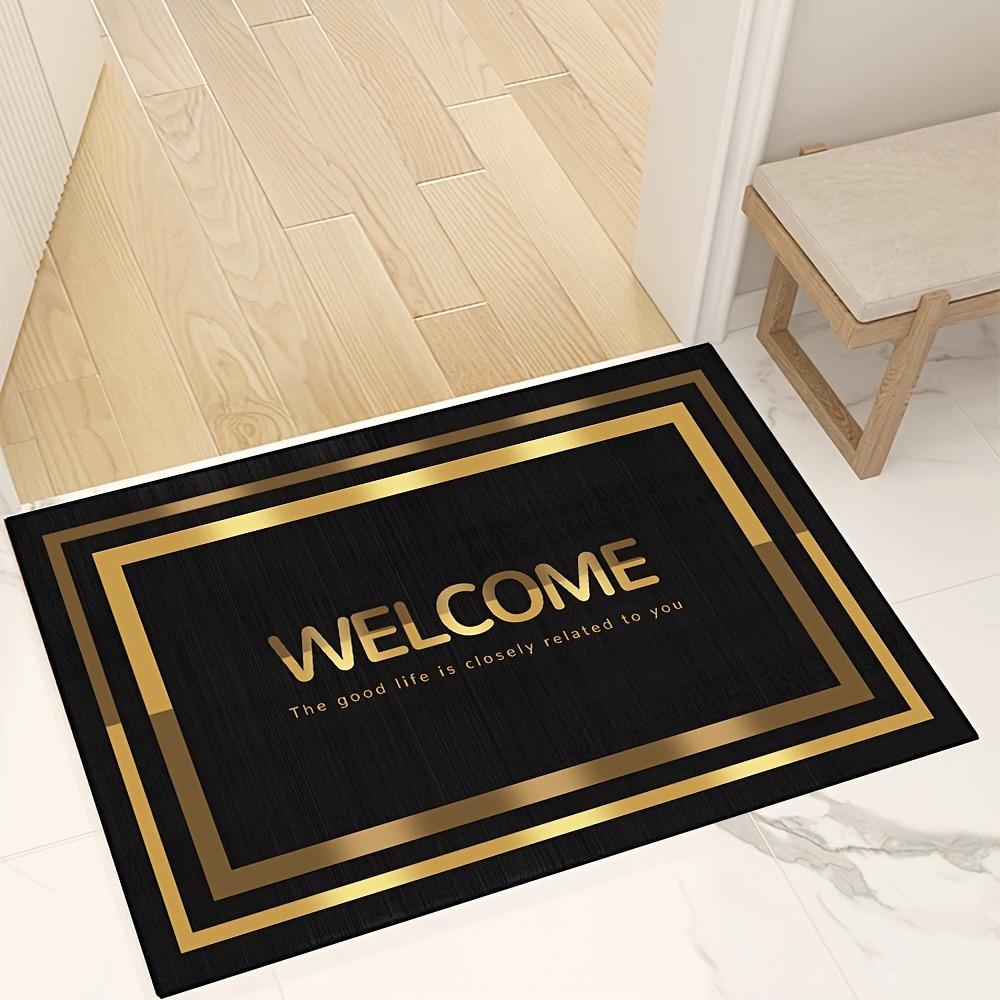 Entrance Doormat Gold Stripes Decorations Door Entry Carpet House Doormats Outdoor Carpets Home Floor Rug Tapete Entrada De Casa